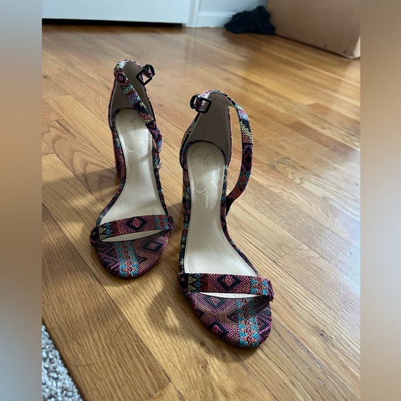 Jessica Simpson Multi Color Block Heels - Picture 2 of 4